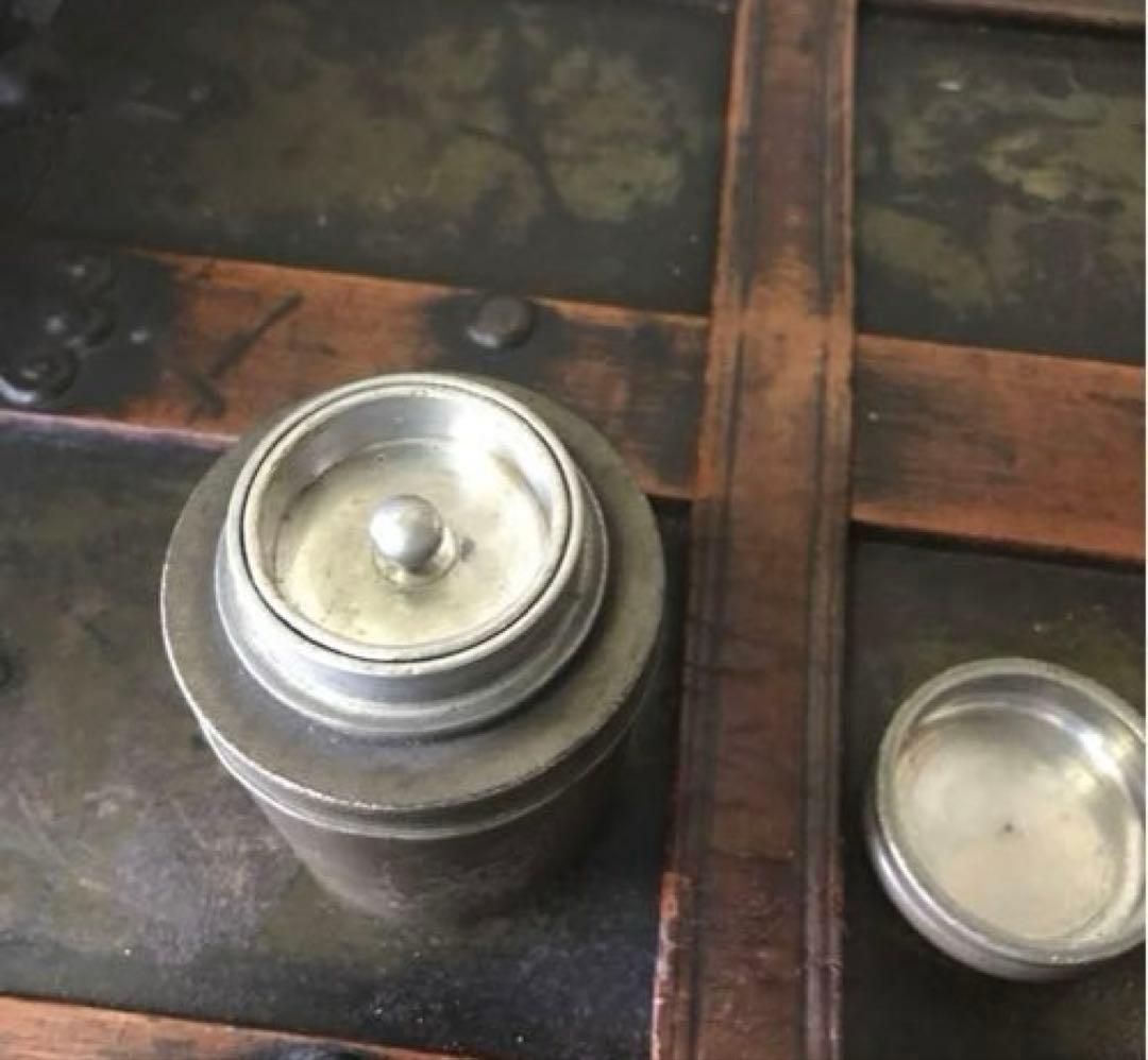 美品　茶道具　古錫　茶入　茶壷　茶心壺　煎茶道具　茶道　繊細な彫りが素敵な