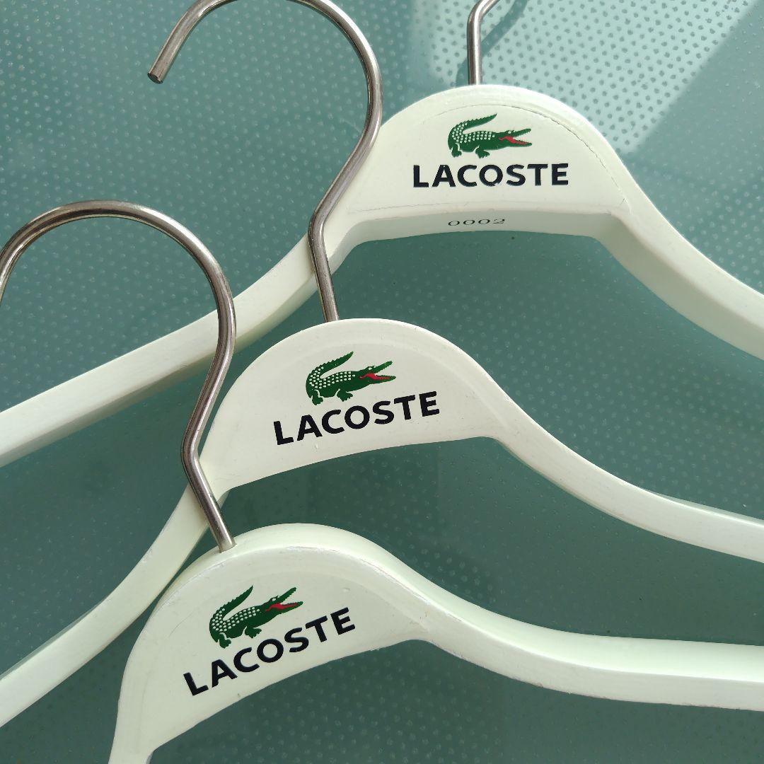 【LACOSTE 非売品】 ラコステ店舗用 木製ハンガー ホワイト 10本セット