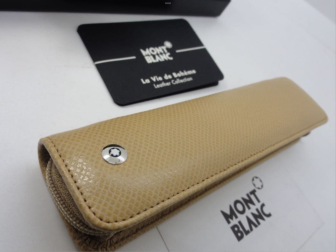 ※未使用保管品★完売！入手困難品ヴェルベット・ベージュ★本革製ボエム★モンブラン
