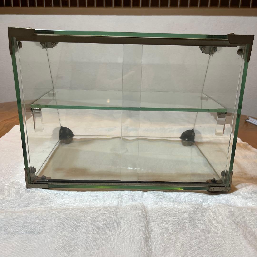 希少サイズ！美品　アンティーク　レトロ　ガラスショーケース　ディスプレイ　什器