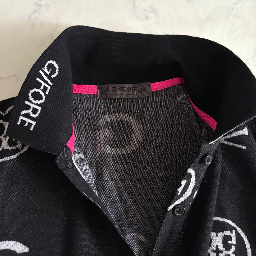 G/FORE ジーフォア ポロシャツ スカート セットアップ 総柄 スカル 36