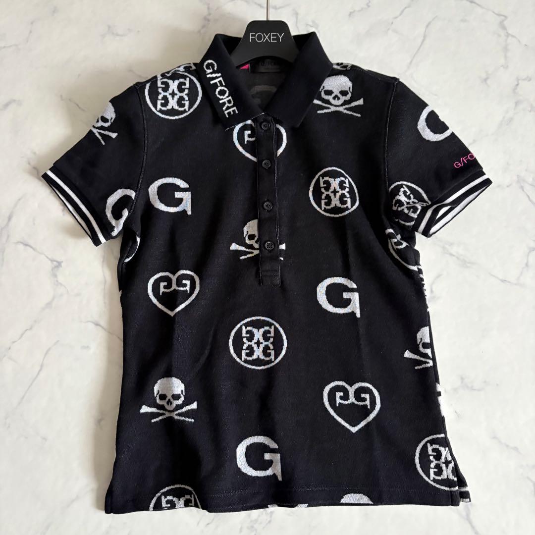 G/FORE ジーフォア ポロシャツ スカート セットアップ 総柄 スカル 36