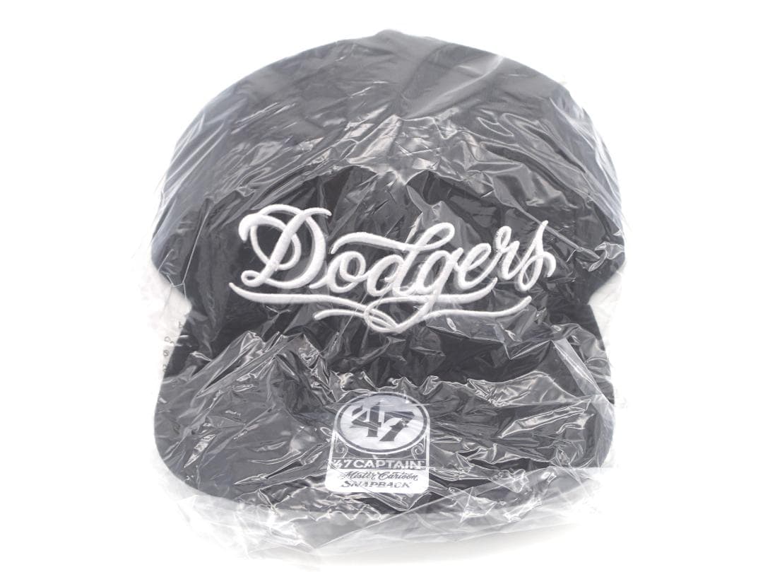 MC LA DODGERS 47 QUILL CAP BLACK 帽子 刺繍 黒