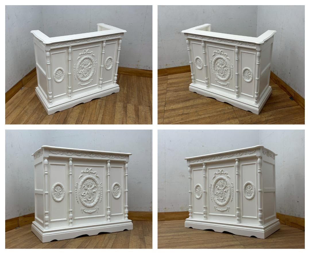 T8041☆美品☆エレガント☆クラシカル☆レジカウンター☆店舗什器☆彫刻