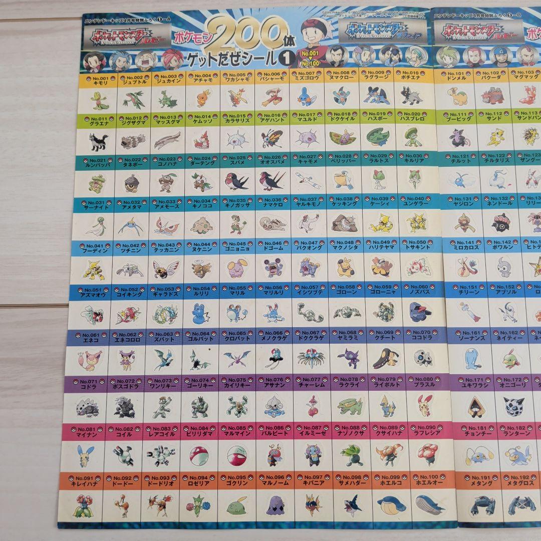 当時物　シール 2枚セット　ルビー　サファイア　200体　ポケモン