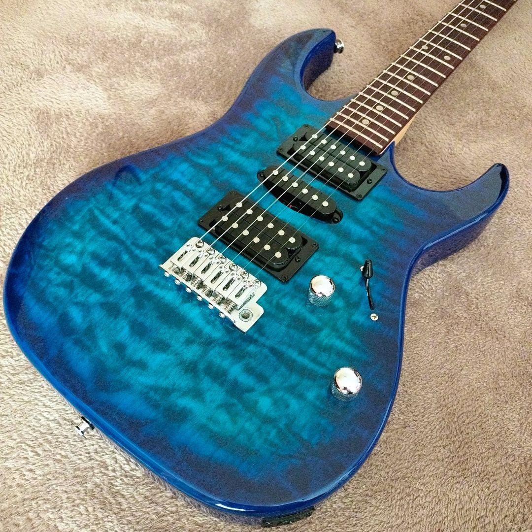 【極美品】Ibanez Gioシリーズ　青系　キルトトップ　ストラト