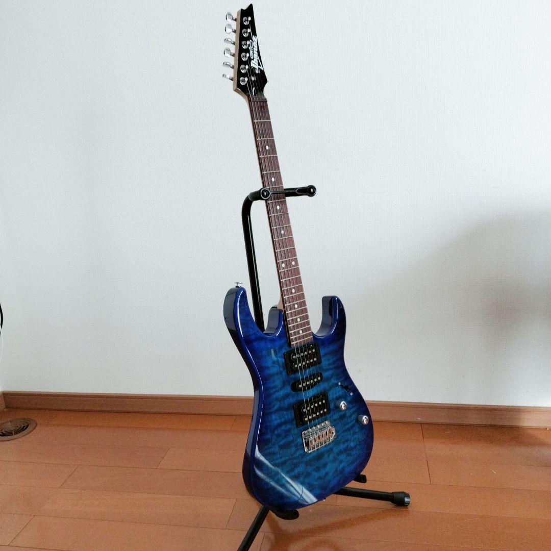 【極美品】Ibanez Gioシリーズ　青系　キルトトップ　ストラト