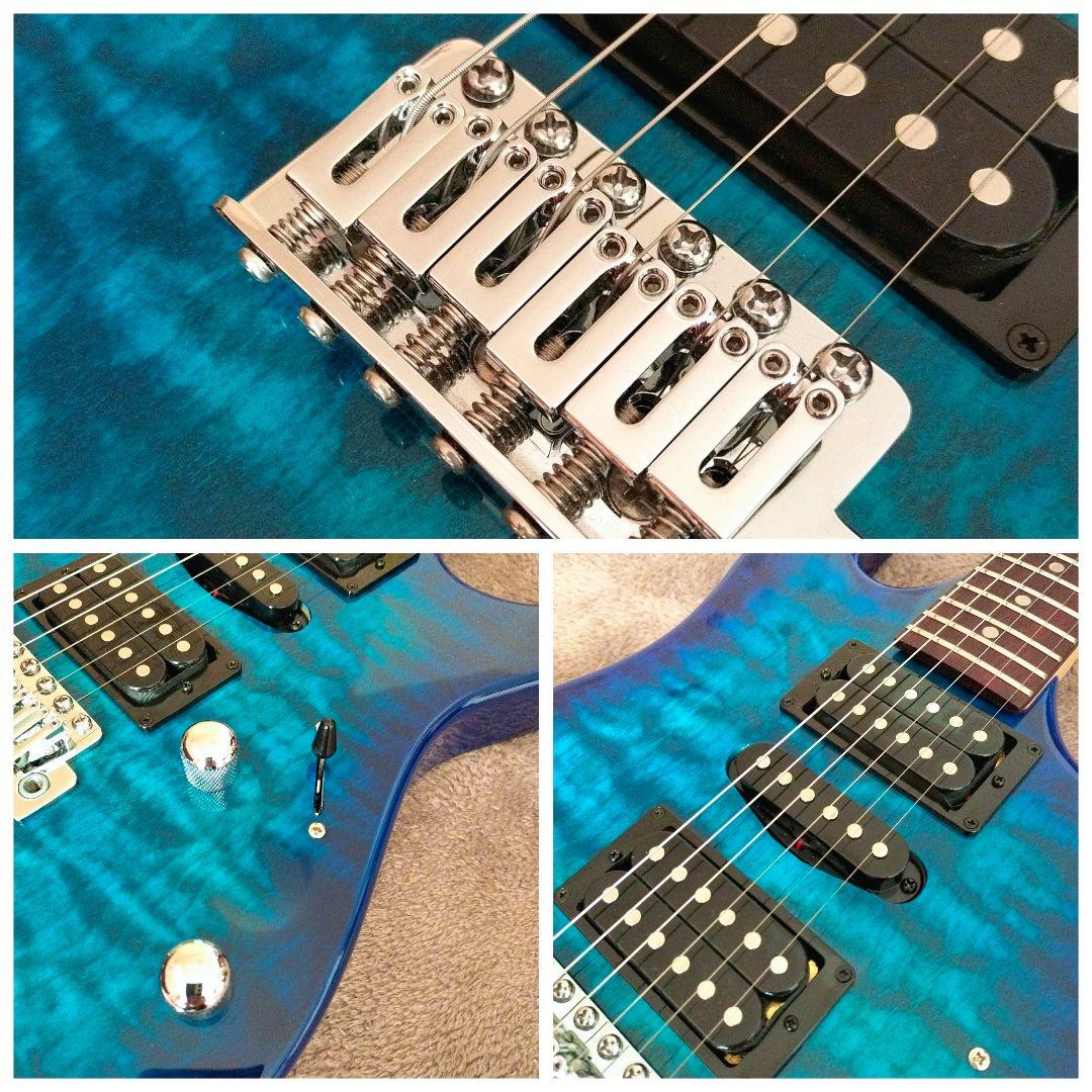 【極美品】Ibanez Gioシリーズ　青系　キルトトップ　ストラト