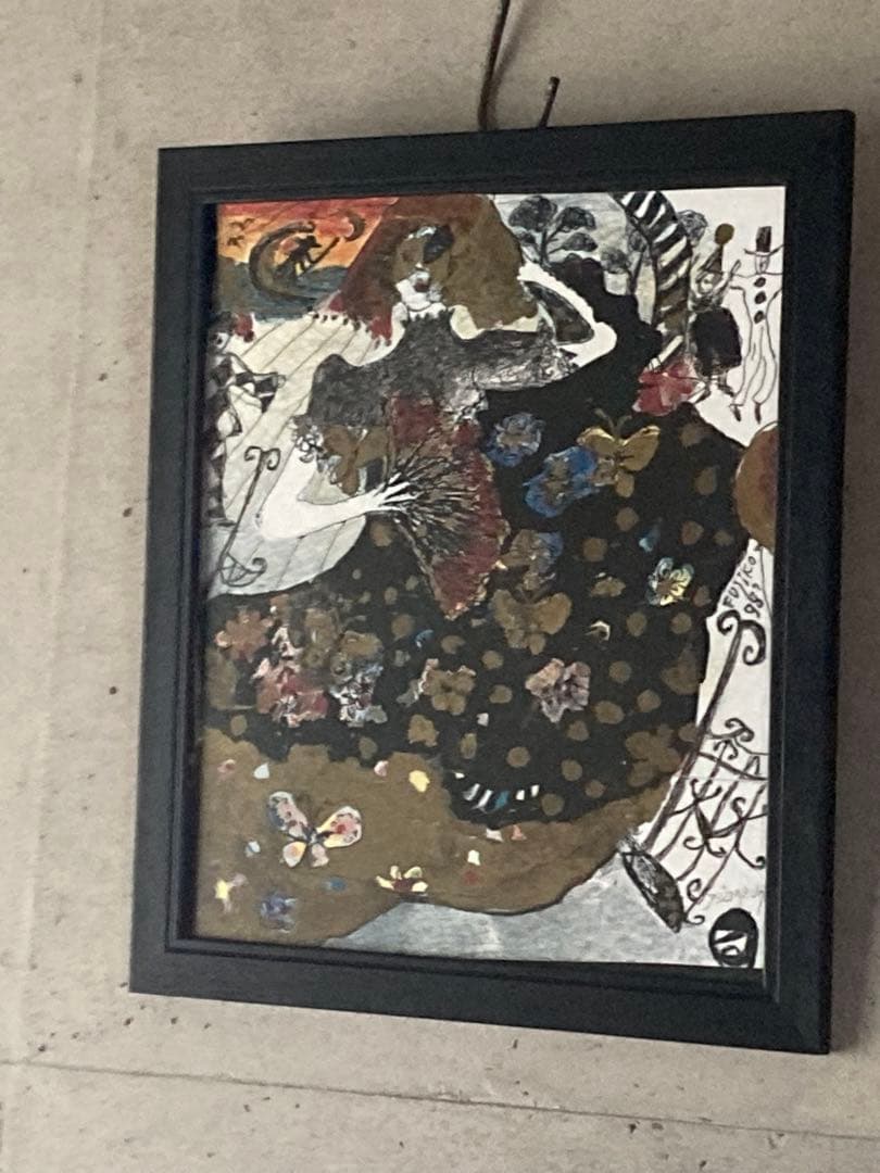 フジ子・ヘミング　アート 絵画　ベニスのカーニバル　フジコヘミング 額装 サイン