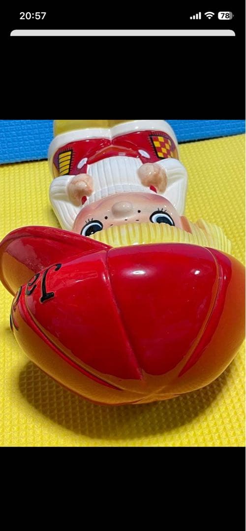 内藤ルネ　陶器　靴ベラ入れ？　23センチくらい　昭和レトロ