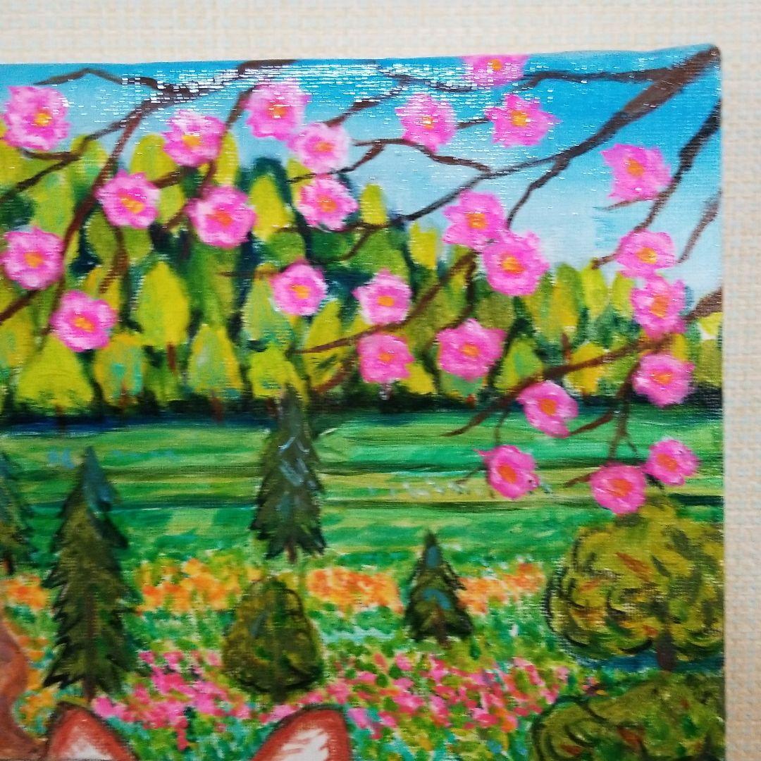 油絵　専用　車に乗るきららちゃん、こゆきちゃん、ふぶきくん