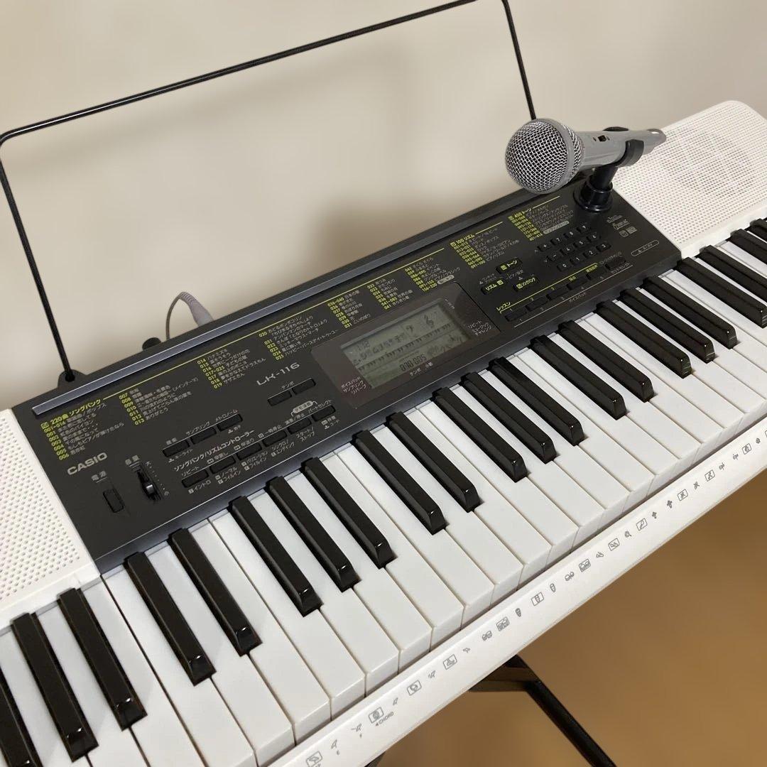 CASIO 光ナビゲーションキーボード 61鍵盤 LK-116 スタンド付き