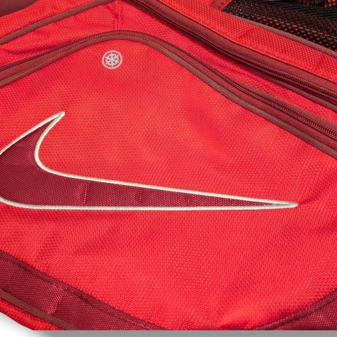 【廃盤品】ナイキ ゴルフ キャディバッグ 14分割 カート型 希少 赤 フード付