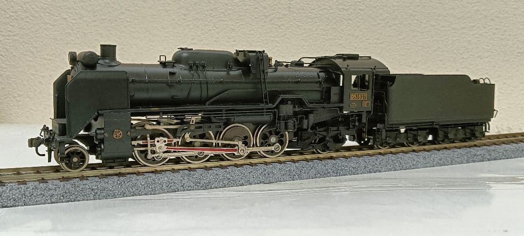 HOゲージ アダチ Ｄ51蒸気機関車、改造あり、モーター交換、メンテナンス済