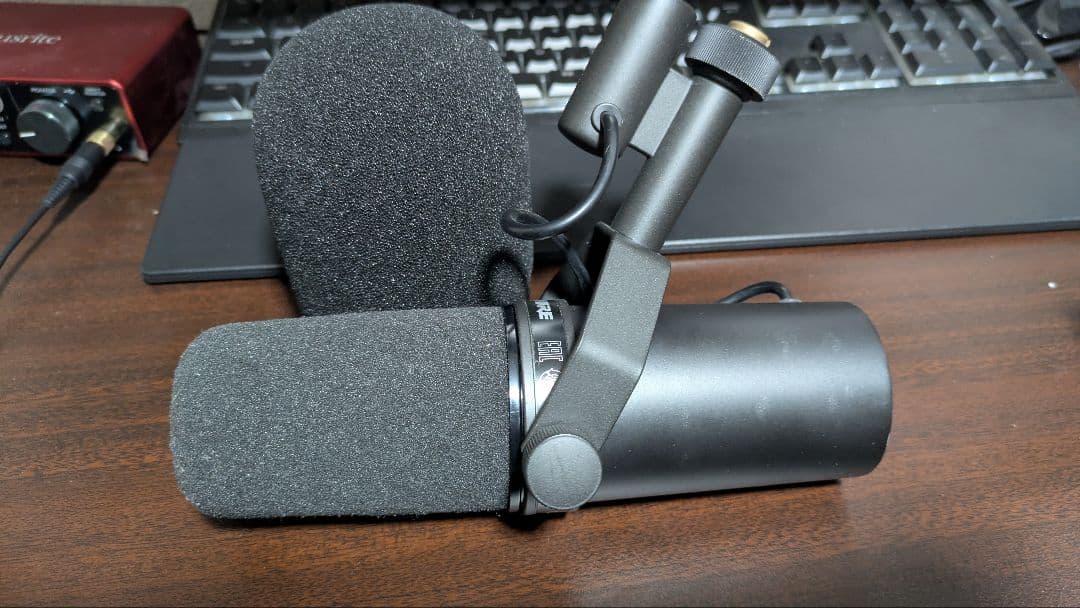 SHURE SM7B + プリアンプ