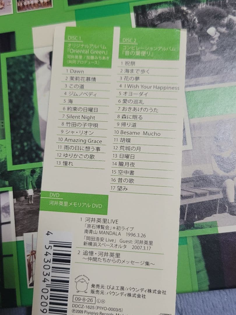 河井英里 Oriental Green DVD付