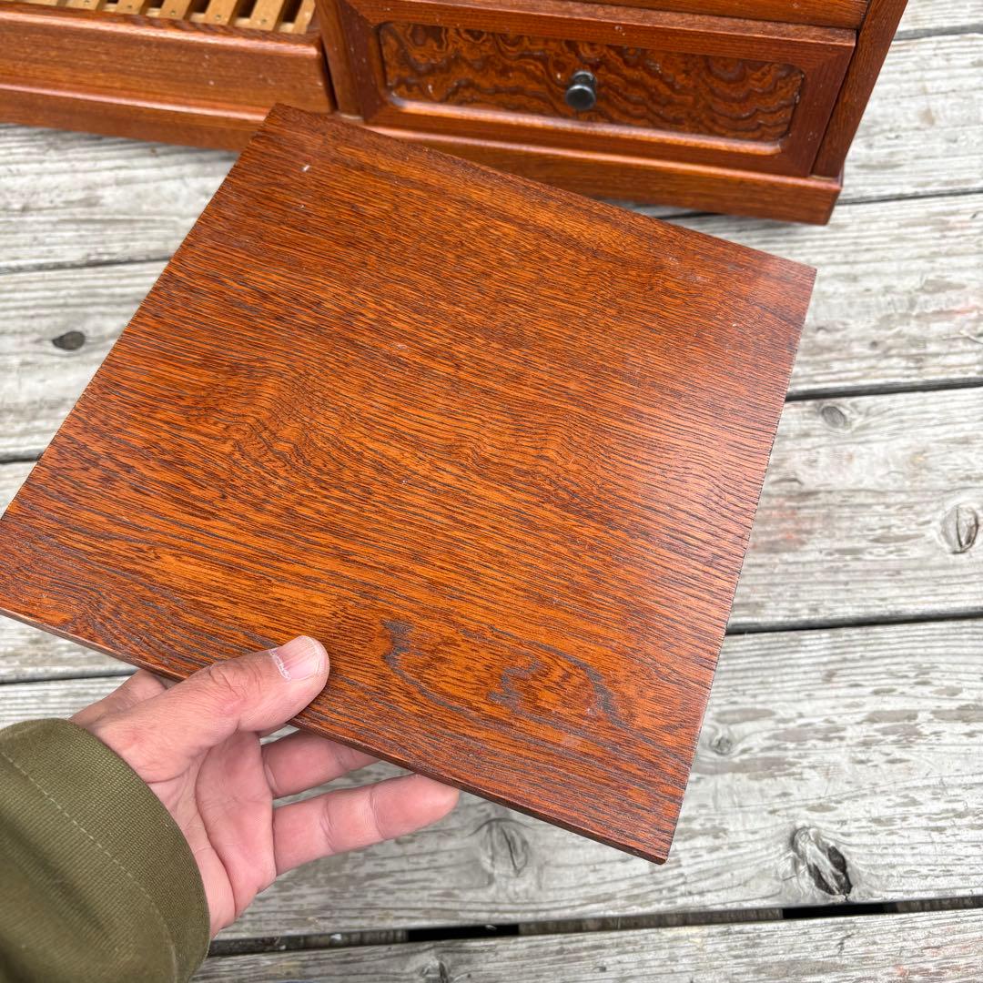 【昭和レトロ】木製 お座敷ワゴン ポットワゴン 隠しキャスター付 飾り棚 古道具