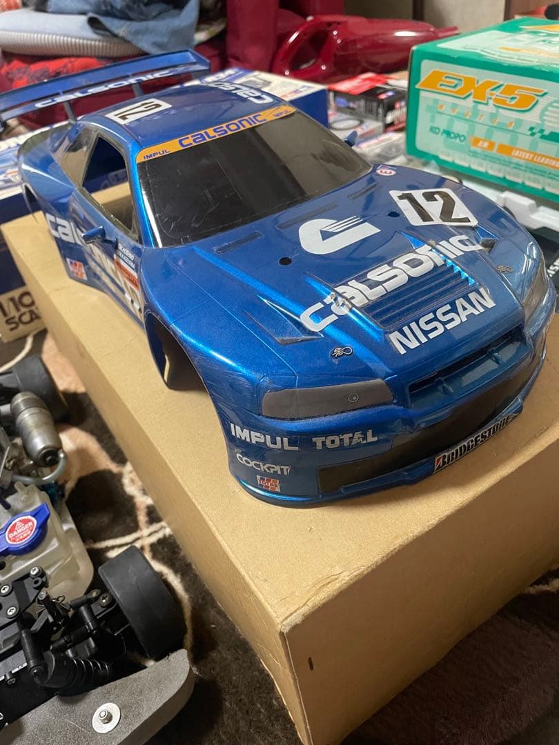 ジャンク　Calsonic Skyline GT-R (R34) RCカーセット