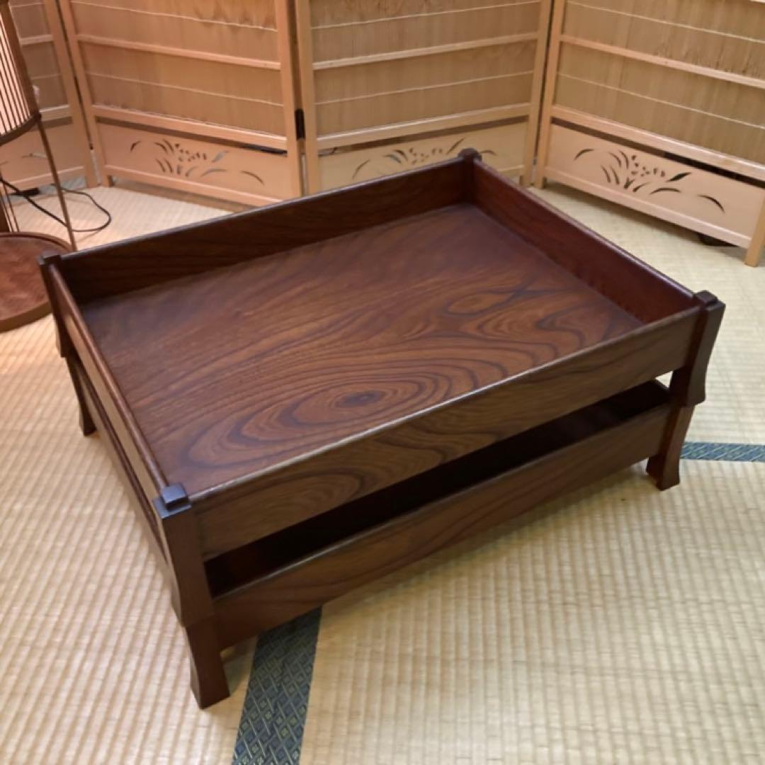 衣装盆 乱れ箱 脱衣籠 2段 棚 ラック 木製 櫓 脚付き 旅館 和風 レトロ