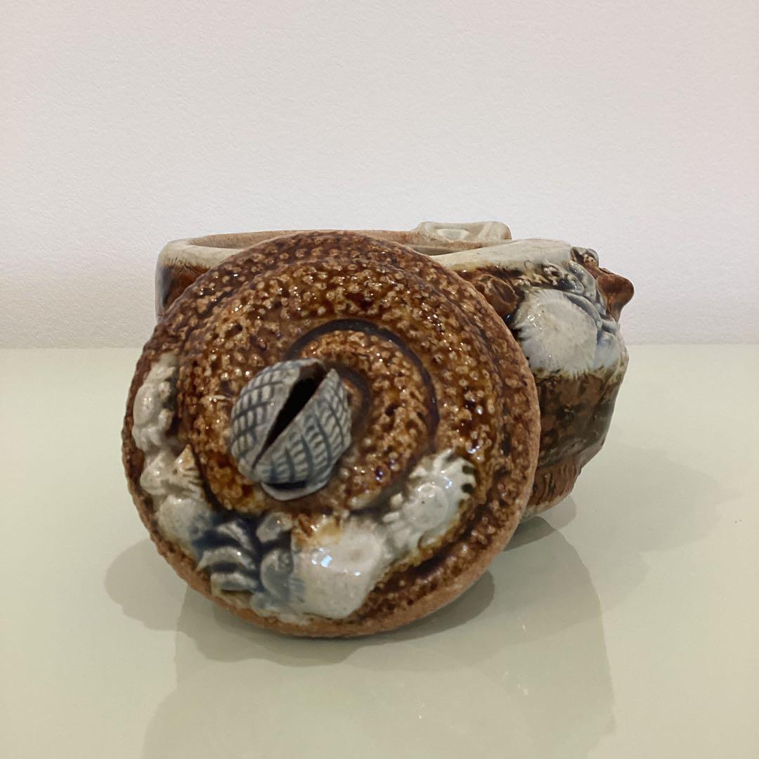 古平戸　サザエ　蓋物　江戸後期