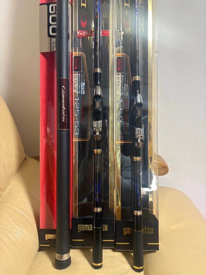 がまかつ　がま磯　アテンダーⅡ 2本 たもの柄セット　サンライン　釣研　釣武者