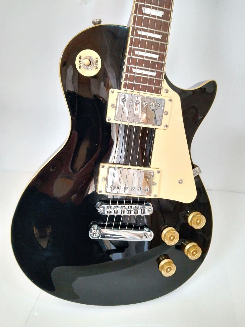 美品 新品弦 RDR レスポール 黒 ブラック エレキギター ハムバッカー