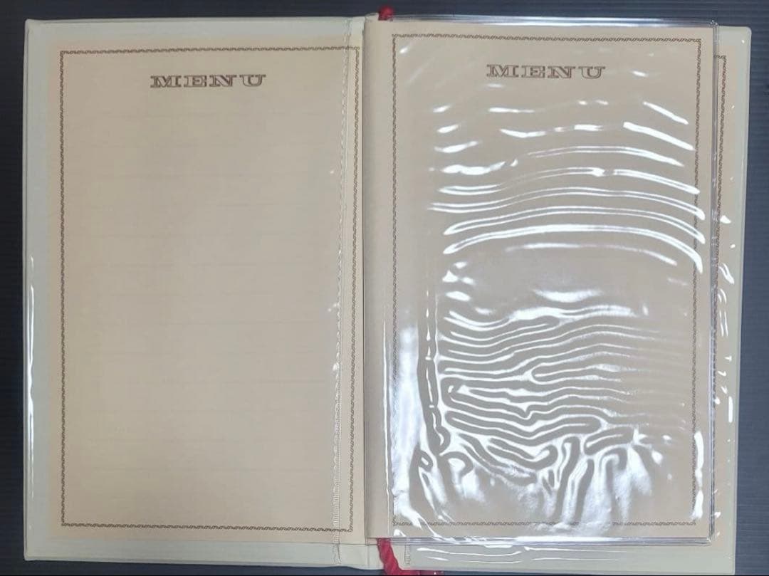 定価38,997円!!メニュー表7個セット カフェ高級menu赤ワインレッド