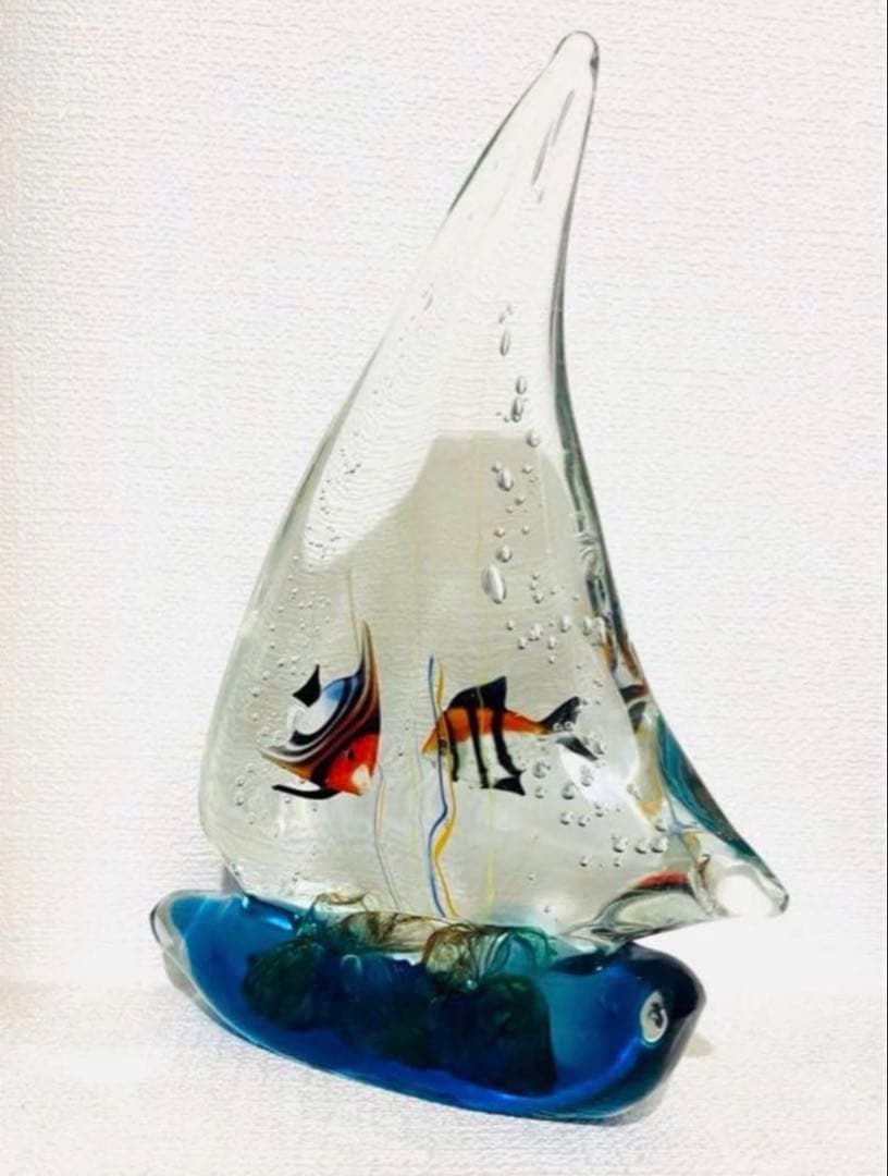 ベネチアングラス 置物 ムラ―ノガラス アクアリウム伝統工芸品