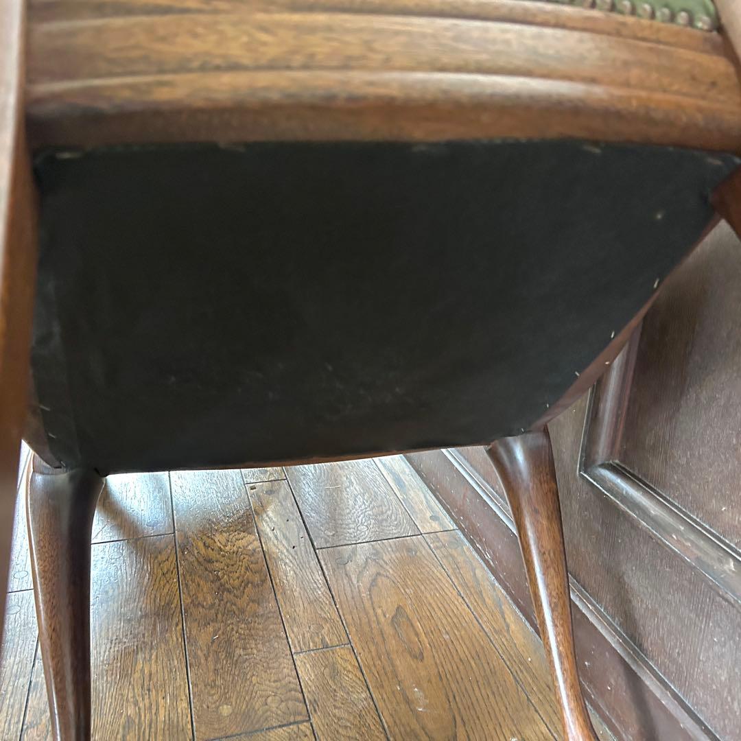 アンティーク 猫足 ベロアチェア/ベルベットチェア no.01