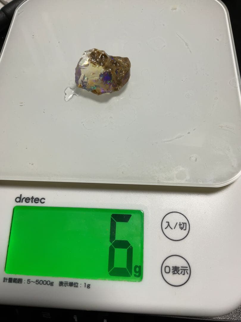 【30CT】エチオピア　オパール 原石 透明　青　紫　鉱物標本　ウェロ産