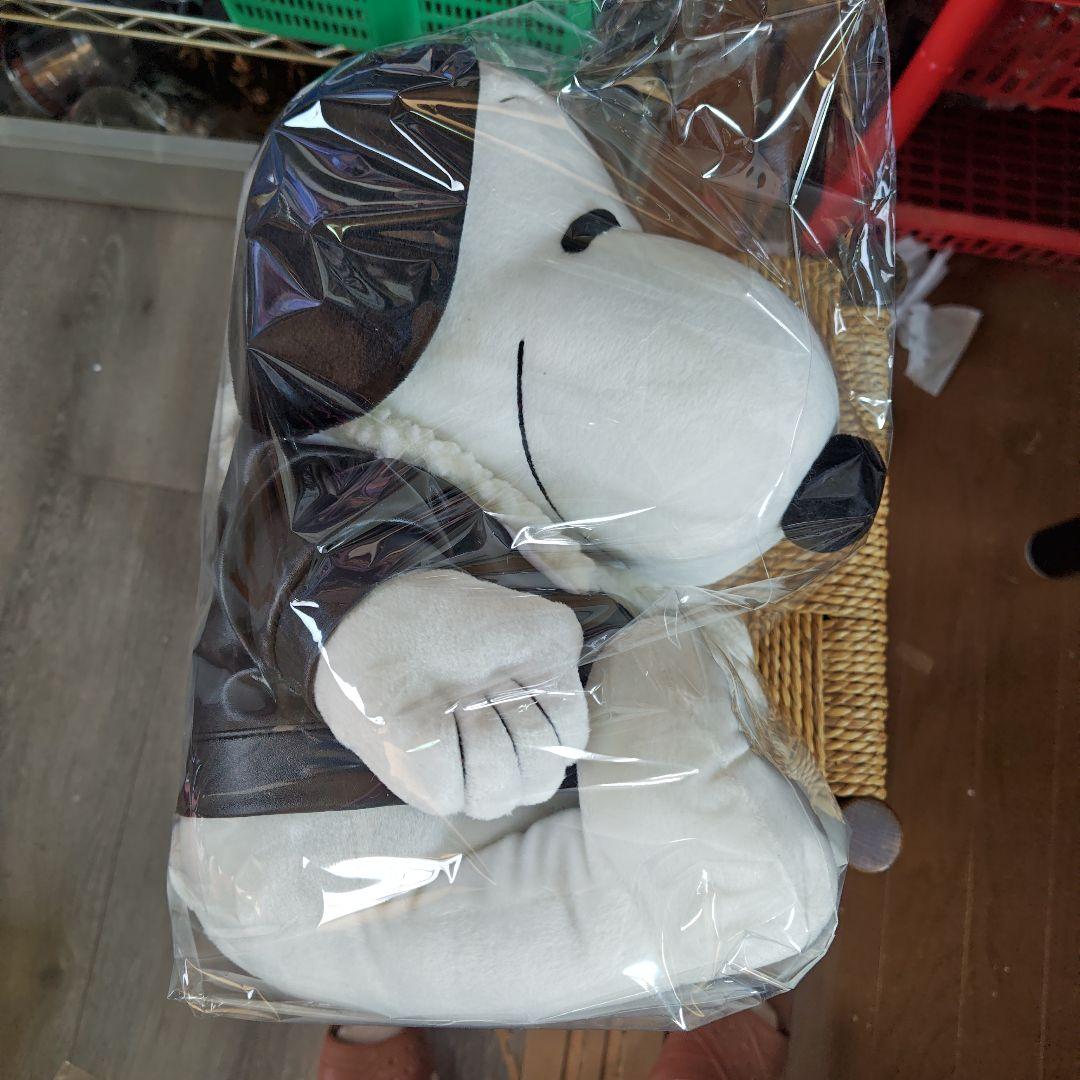 PEANUTS 非売品 革ジャン スヌーピー ぬいぐるみ タグ付き