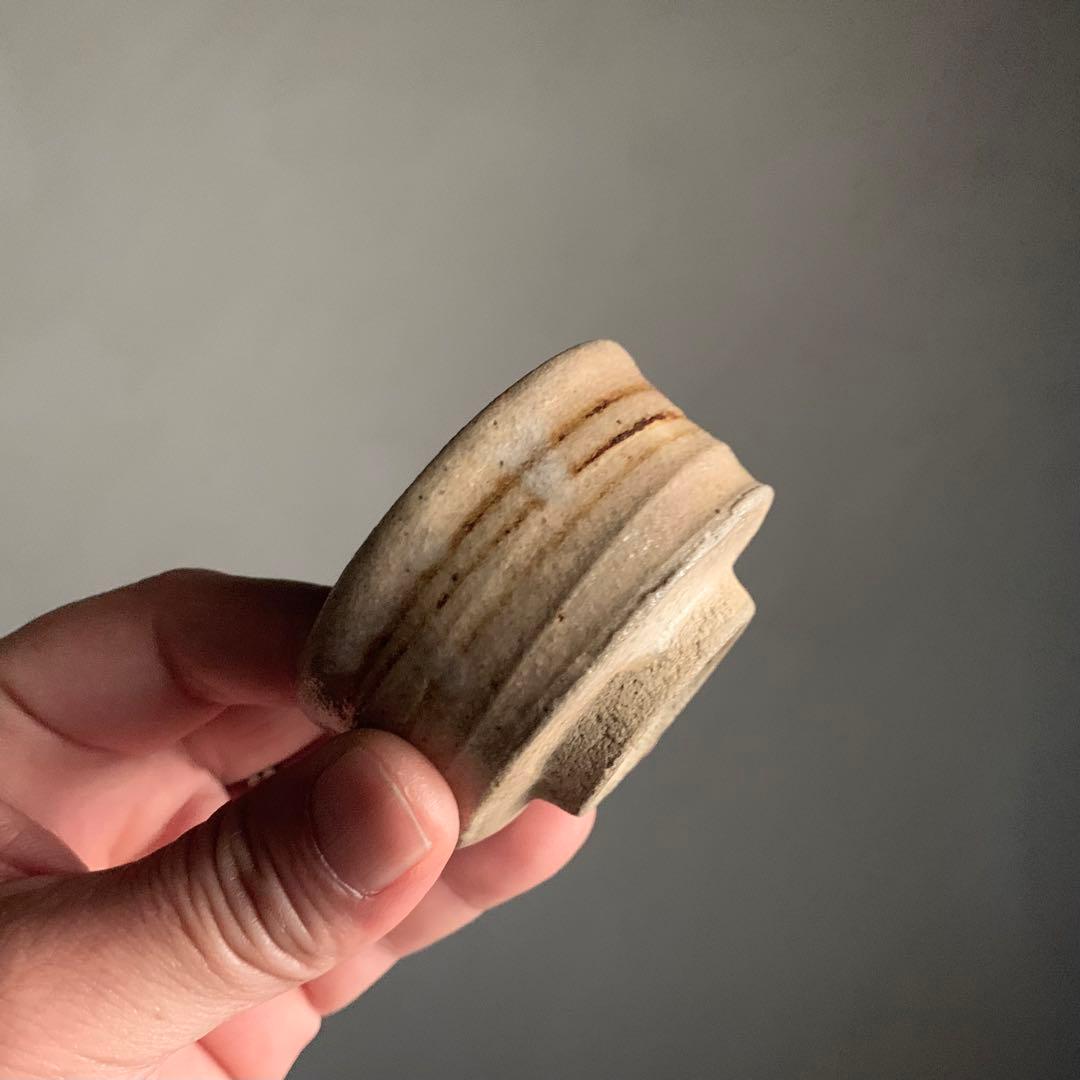 輪線文 桶盃 半筒盃 盃 ぐい呑み ちょこ 酒器 古美術 古道具 アンティーク