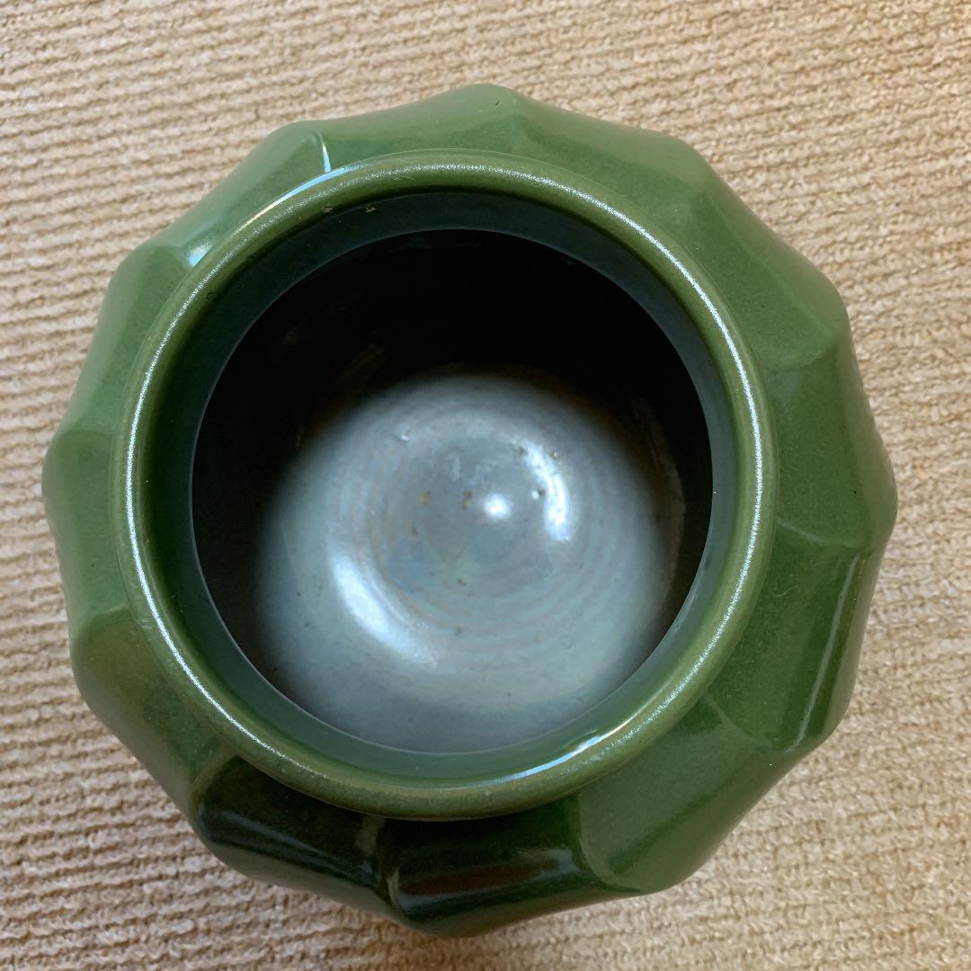 中古品稀少瓷瓶高15センチ巾21センチ口15センチ