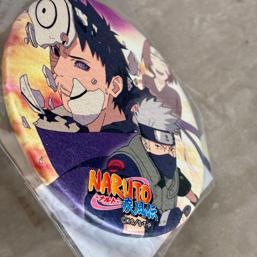 文教堂・アニメガ限定 ナルト和紙缶バッジ カカシ＆オビト 平成当時もの 新品
