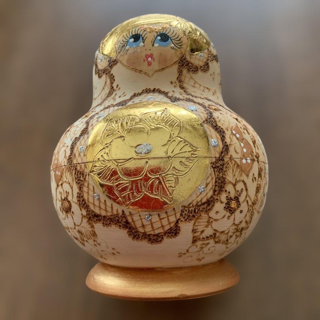 木製金彩使用⭐️マトリョーシカ⭐️全8体⭐️超美品
