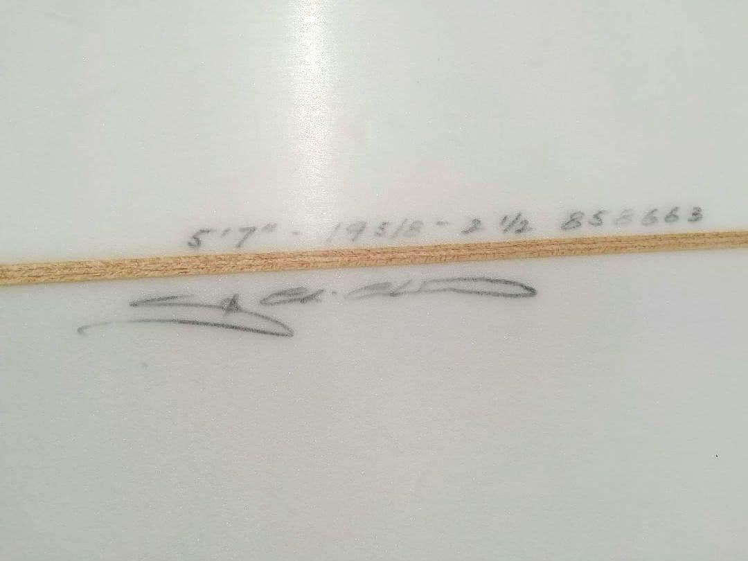 クリステンソン レーンスプリッター スワローテール 5'7ft フィン付き