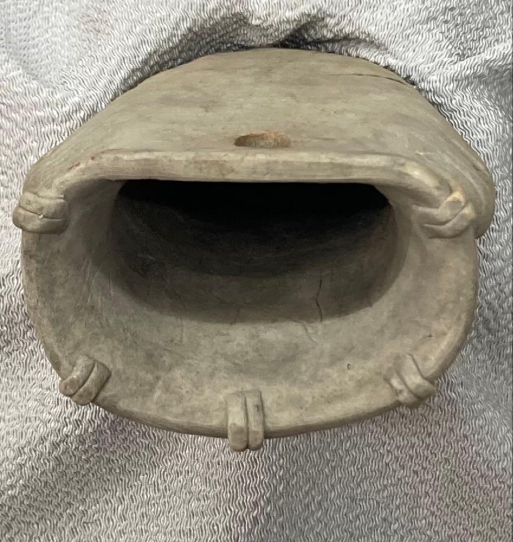 B246s 萬古焼　菊透し掛花入　骨董品