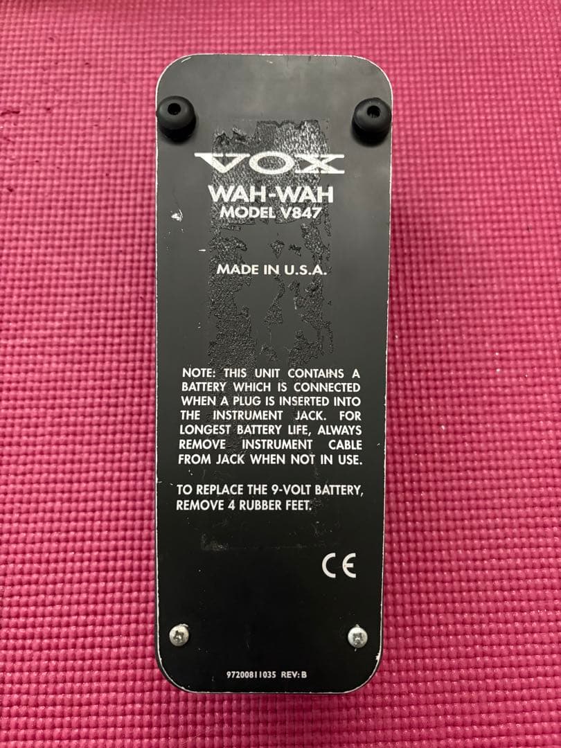 VOX Wah-Wah V847 ワウペダル USA製 純正ケース付