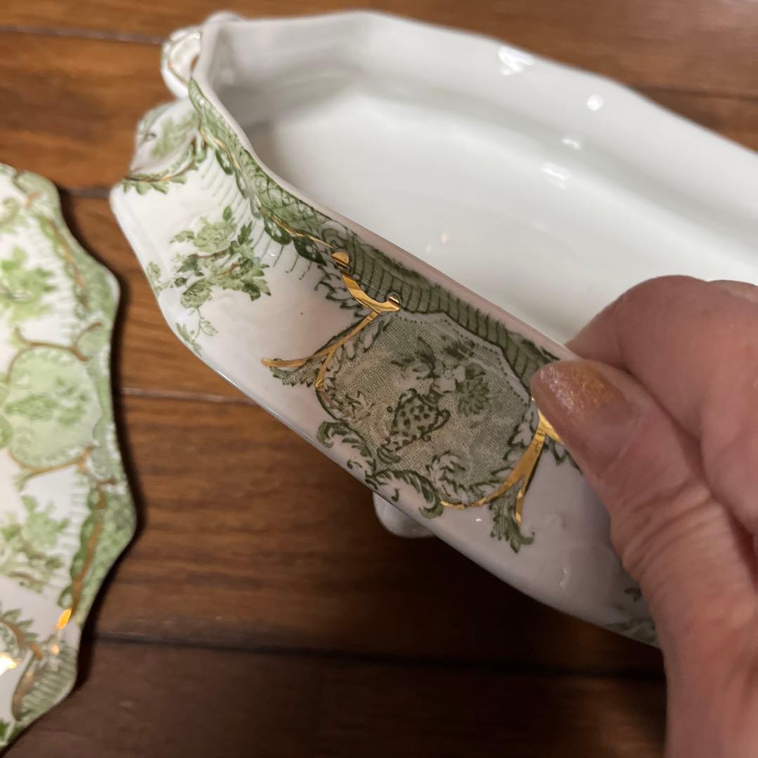 限定最終アンティークウェッジウッド高額キャセロールヴィンテージ形が凝ったデザイン