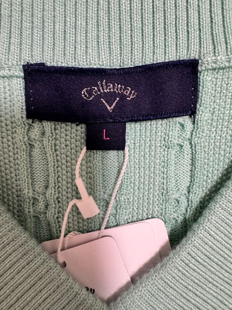 【新品】Callowayキャロウェイ⭐︎ミントグリーン セーターLサイズ近年モデル
