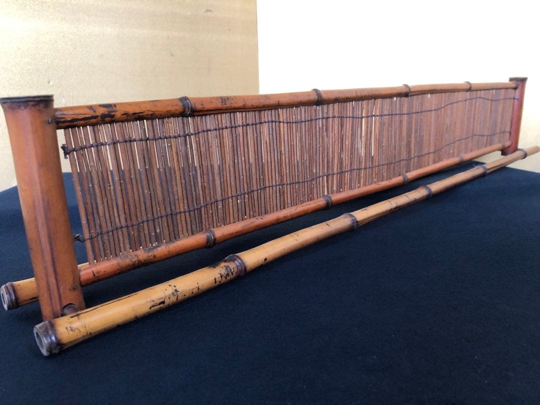 割引‼️《R》茶道具 煎茶 煤竹結界 衝立 炉屏 竹峰作　 1f