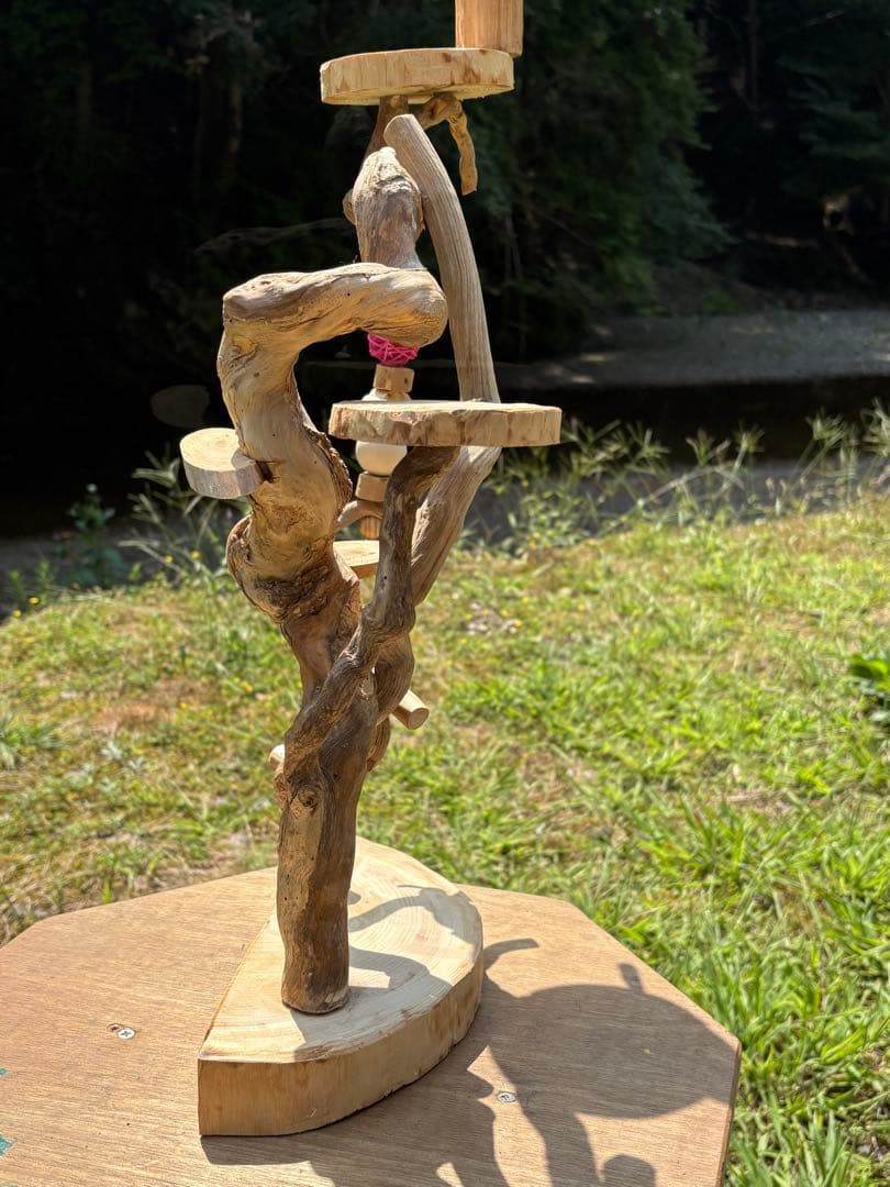 ハンドメイド　流木　バードジム　バードアスレチック　流木インテリア