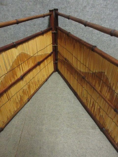 竹峰作銘竹遠山図風炉先屏風 [B25479]