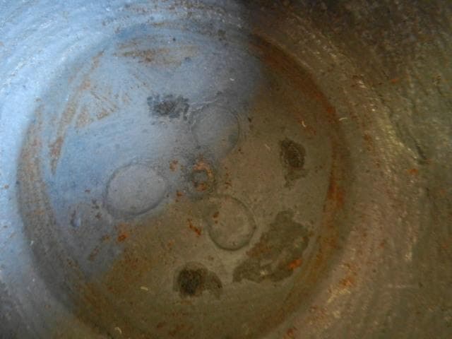 釜師「清光」作「浜松地紋　真形広口釜」 （高２１．５㌢、口１５㌢、胴２５．５㌢）