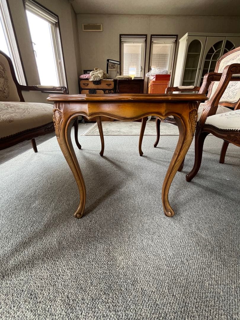 ④ バラ売り不可 ①〜④セット販売のみ ロココ ゴブラン織り 猫脚 応接セット