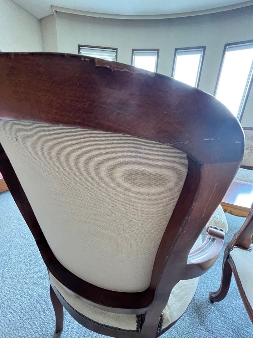 ④ バラ売り不可 ①〜④セット販売のみ ロココ ゴブラン織り 猫脚 応接セット