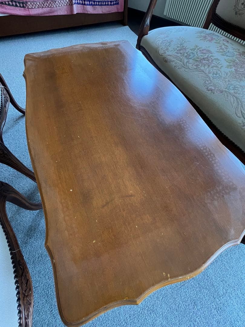 ④ バラ売り不可 ①〜④セット販売のみ ロココ ゴブラン織り 猫脚 応接セット