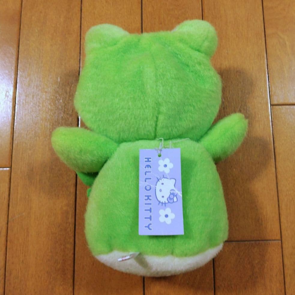希少　タグ付き　ハローキティぬいぐるみ着ぐるみカエル1998年製