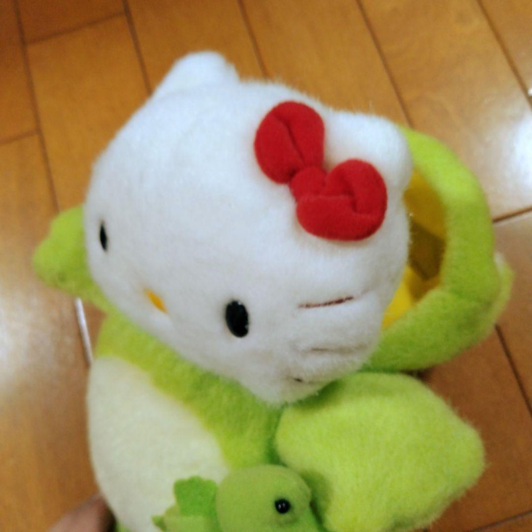 希少　タグ付き　ハローキティぬいぐるみ着ぐるみカエル1998年製
