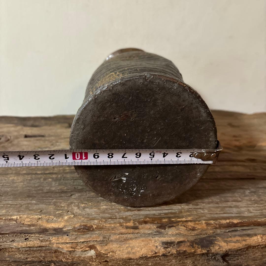 古備前花入　江戸〜明治　古丹波　花器　茶道具　アンティーク　骨董検:秦秀雄　李朝